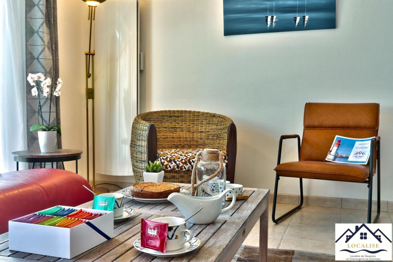 Localise - M3A La Maison Du Pecheur Au Guilvinec - Chambres Vue Mer - A 20M De La Mer Situee A La Pointe De Men Meur - Tout A Pied, Plage, Port, Centre, Commerces, Marche - Wifi Inclus - Linge De Lit Inclus - Jardin Clos - En Option , Menage Et Servi Eksteriør billede